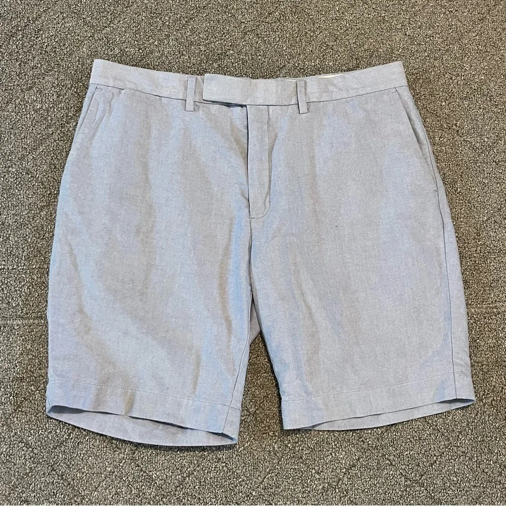 Vintage Polo Ralph Lauren Shorts Mens Size 36 Blue Flat Front Casual Bermuda